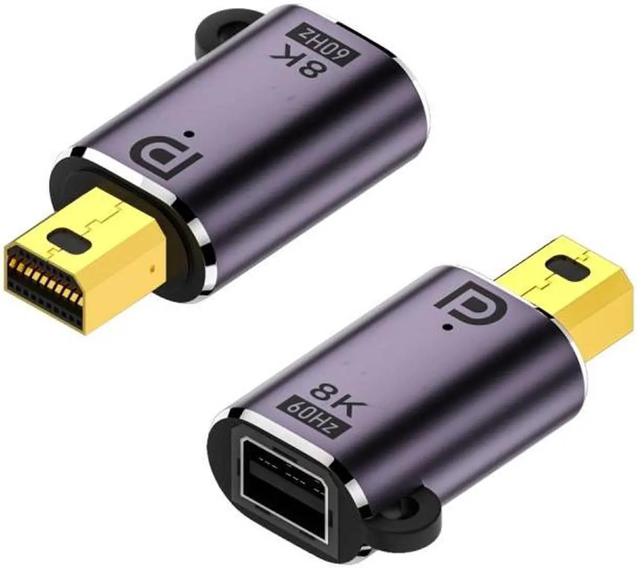 Alt view image 3 of 7 - HKCY Mini DisplayPort 1.4 Male to Mini DP Female 8K 60hz Adapter Ultra-HD UHD 4K 144hz 7680*4320 for Video PC Laptop Monitor