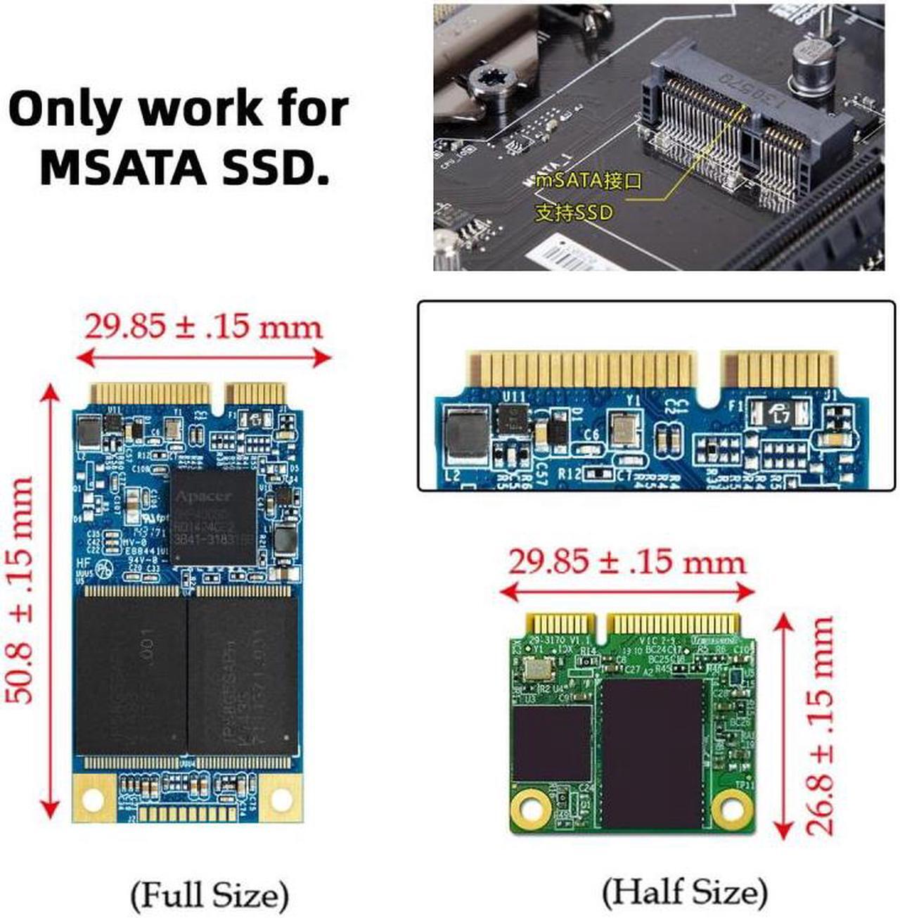 Alt view image 4 of 7 - Jimier Dual MSATA Mini-SATA SSD Card JBOD Raid0 Span Bridge to 2.5inch SATA Combo HDD Disk Drive Enclosure