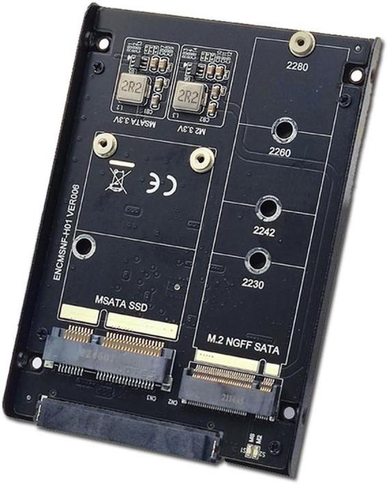 Main image of Chenyang Dual MSATA NGFF B+M SSD Card JBOD Raid0 Span Bridge to 2.5inch SATA Combo HDD Disk Drive Enclosure