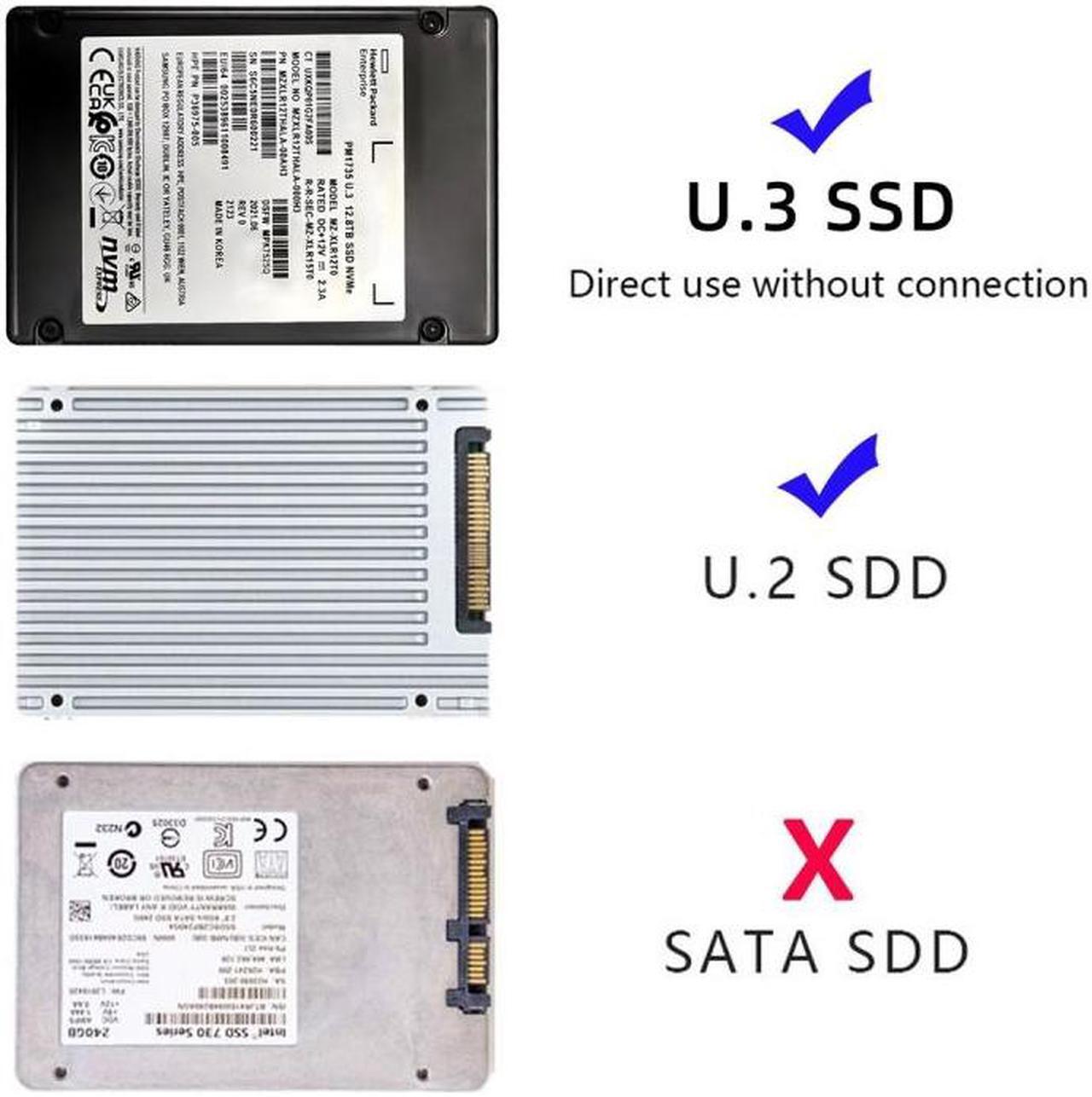 Alt view image 4 of 7 - Chenyang PCI-E 4.0 X1 Lane to U.2 U.3 Kit SFF-8639 Host Adapter for Motherboard PM1735 NVMe PCIe SSD