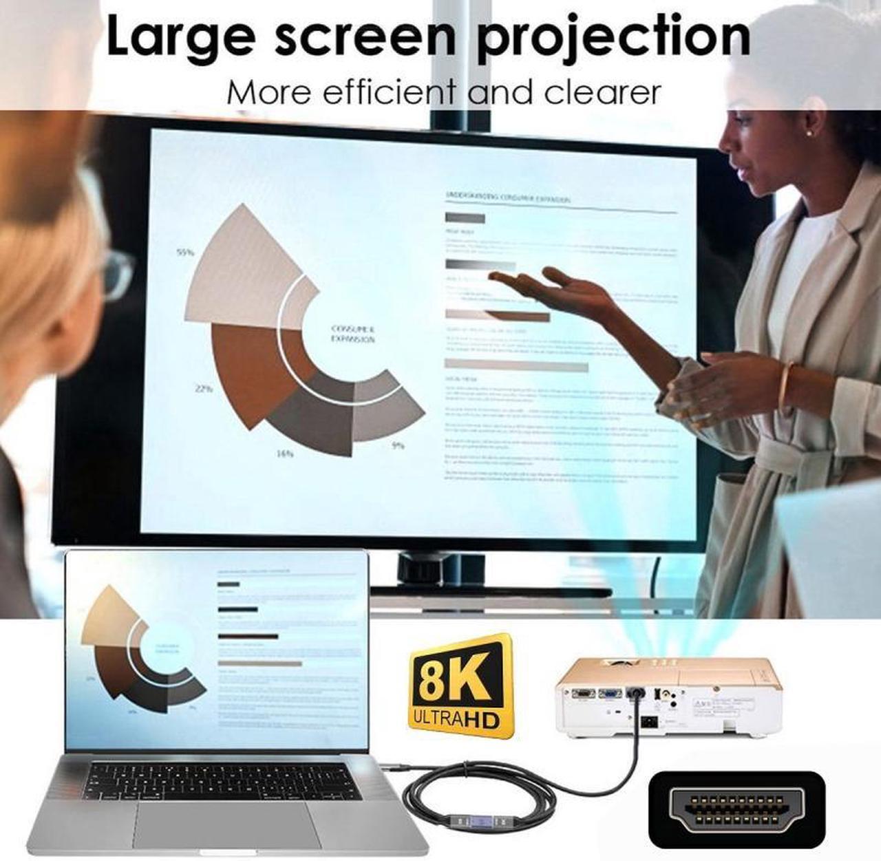 Alt view image 7 of 7 - Cablecc Micro HDMI Male to HDMI 2.1 Female UHD Extension Gold Converter Adapter Support 8K 60hz HDTV