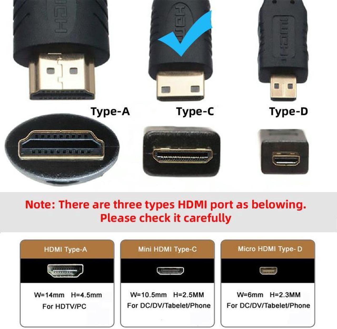Alt view image 2 of 7 - Cablecc DVI 24+1 Male to Mini HDMI 1.4 Type-C 4K Female Extension Cable for Computer HDTV Graphics Card UHD