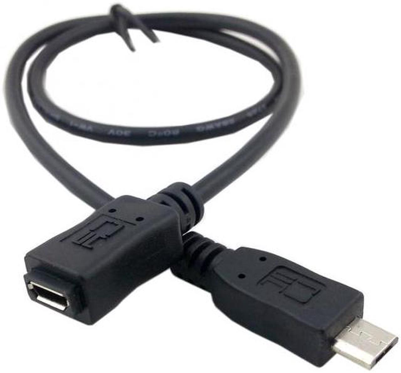 Chenyang Cable 50cm Full Pin Connected Micro USB 2.0 type 5Pin Male to Female Cable for Tablet & Phone & MHL & OTG  Extension