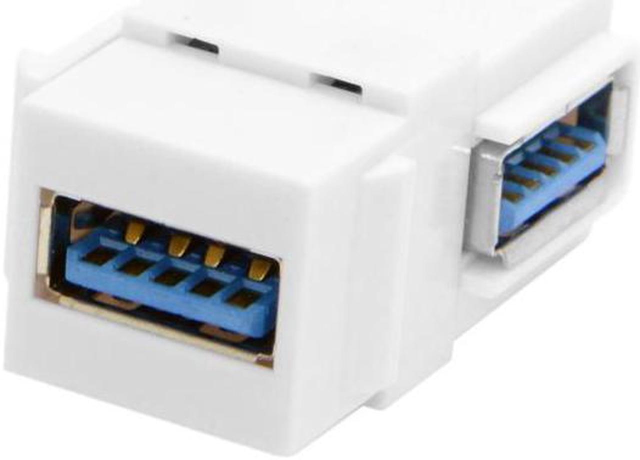 Alt view image 5 of 5 - CYSM 90 Degree Right Angled USB 3.0 A Female to A Female Extension Keystone Jack Coupler Adapter for Wall Plate Panel