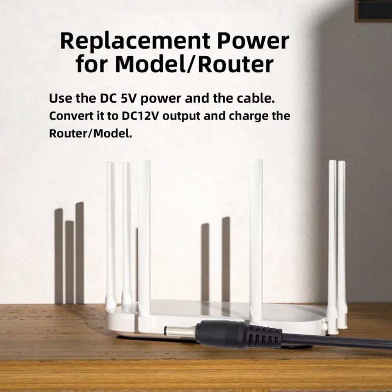 Alt view image 7 of 7 - Cablecc USB 2.0 Type-A DC 5V to DC 12V 3.5x1.3mm Voltage Riser Boost Power Plug Barrel Connector Cable 100cm