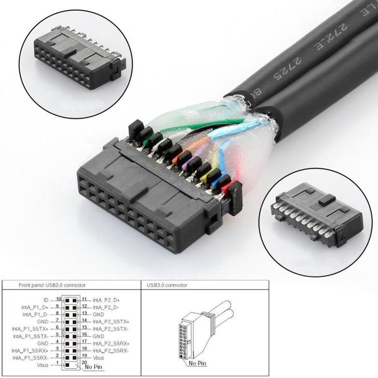 Alt view image 4 of 7 - Chenyang 5Gbps 19Pin 20Pin USB 3.0 Front Panel Header to PCI-E 1X Express Card VL805 Adapter for Desktop Computer Motherboard