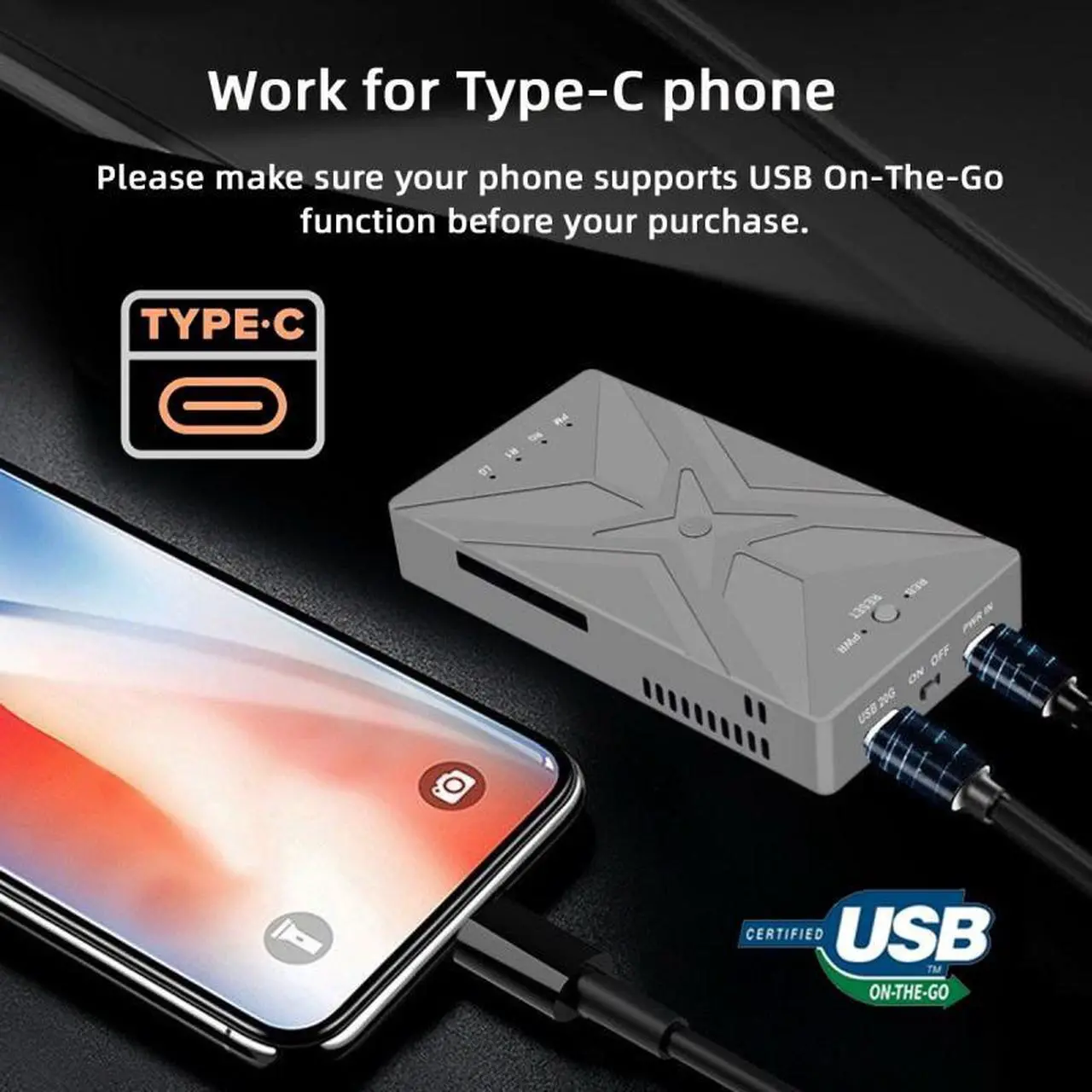 Alt view image 6 of 7 - Jimier Dual NVME M.2 NGFF M-Key to USB-C Type-C Raid0 Raid1 JBOD Big Enclosure 20Gbps with Fan Raid0 Hyper Adapter