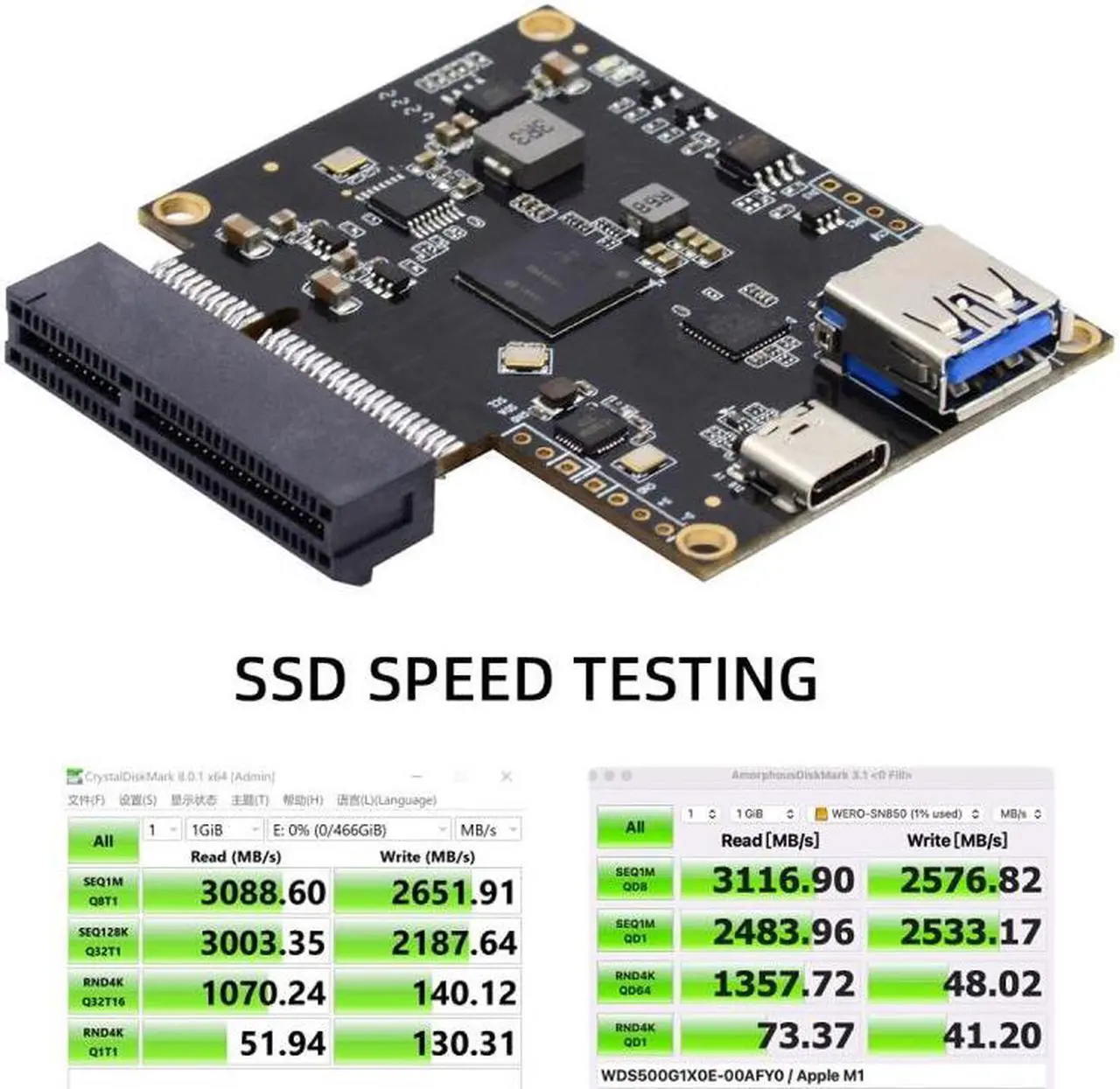 Alt view image 7 of 7 - Jimier Type-C USB4 40Gbps to PCI-E SSD 4x Graphics Card Converter Cable USB4.0 40Gbps JHL7440 Chipset