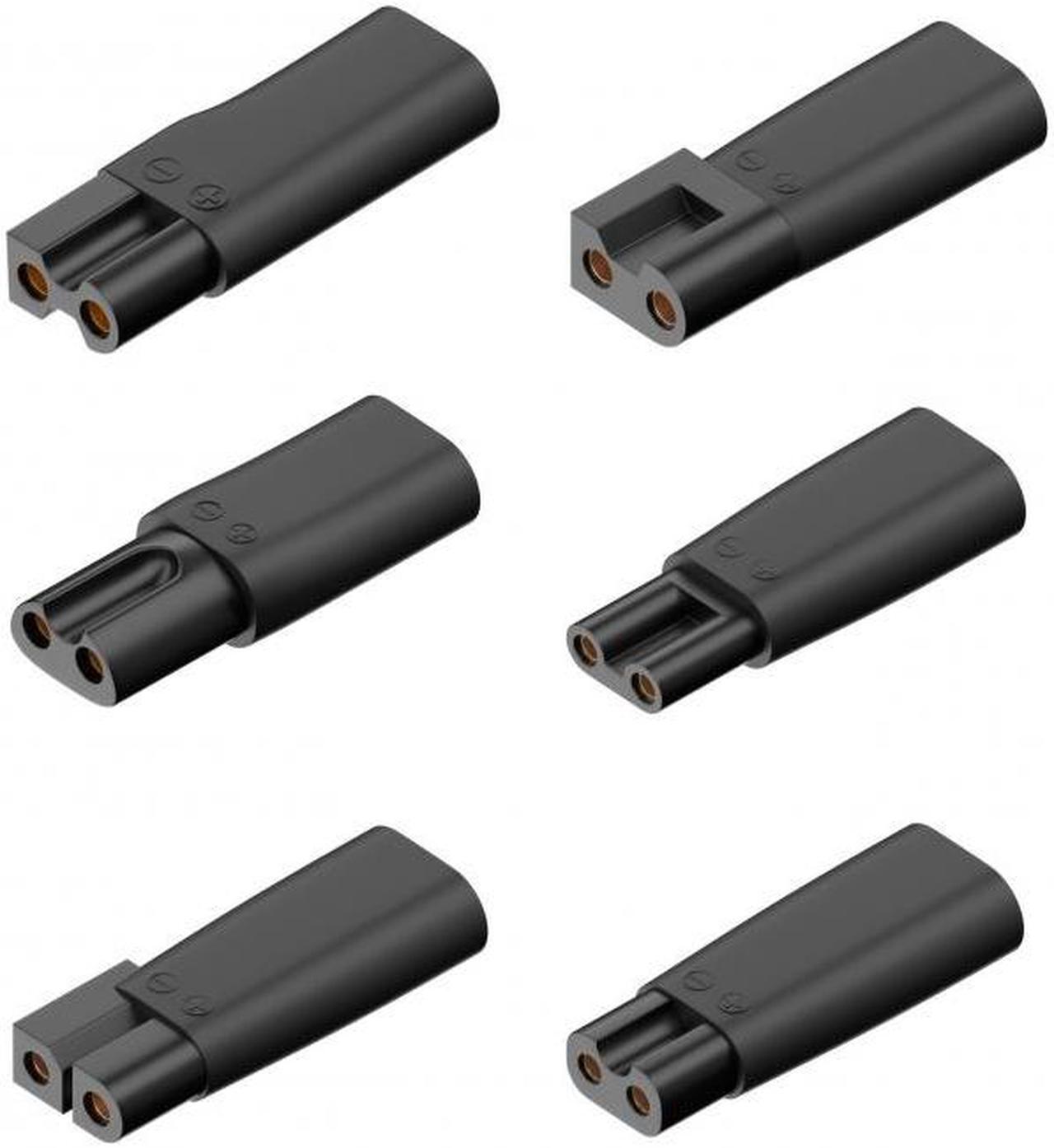 Alt view image 2 of 7 - Xiwai 6pcs/set USB-C Female to 2Pin DC 5V Power Charge Adapter for Electric Hair Clipper Beard Trimmers Shavers Beauty Instruments