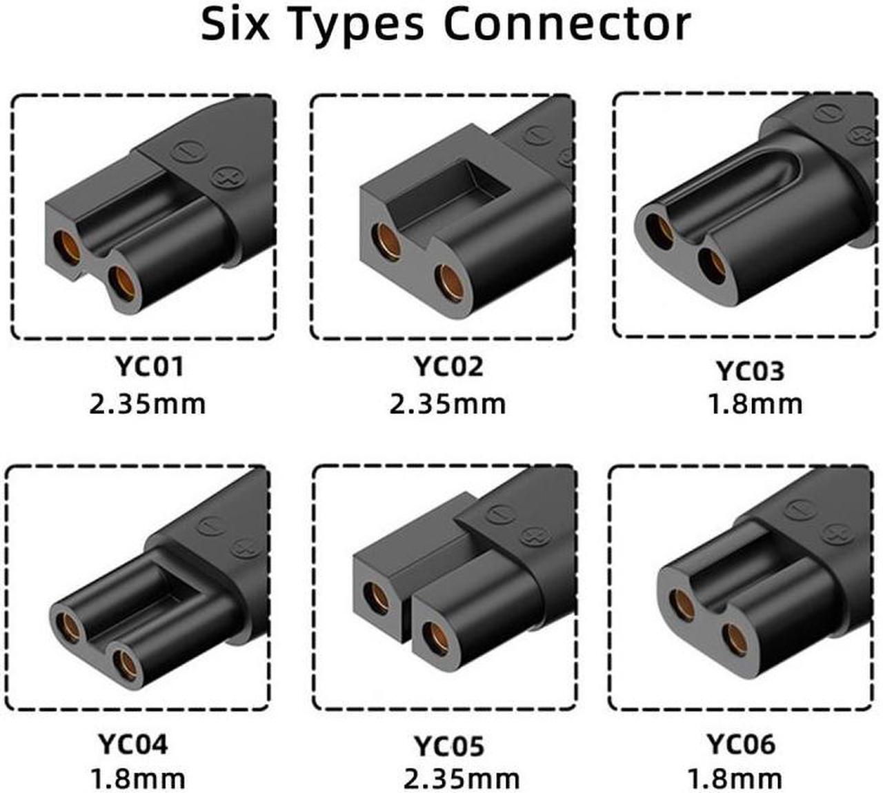 Alt view image 6 of 7 - Xiwai 6pcs/set USB-C Female to 2Pin DC 5V Power Charge Adapter for Electric Hair Clipper Beard Trimmers Shavers Beauty Instruments
