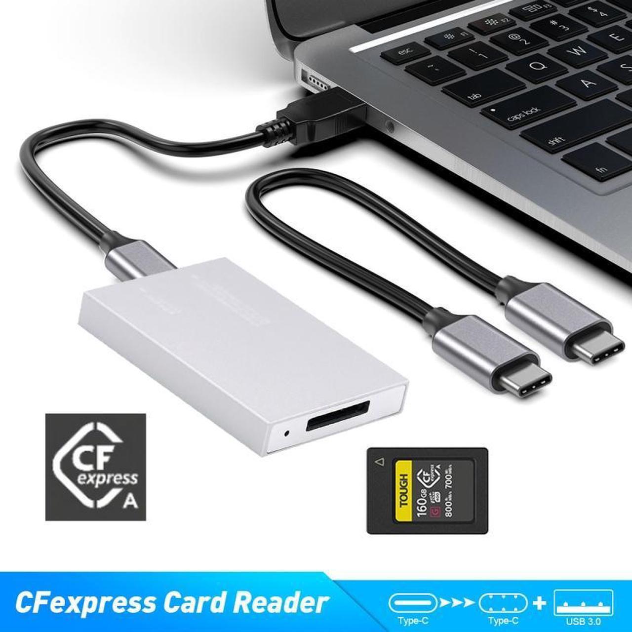 Alt view image 7 of 7 - Cablecc USB3.1 Type-C USB3.0-A to CF Express Extension Card Reader for CFE Type-A Support CFA Memory Card