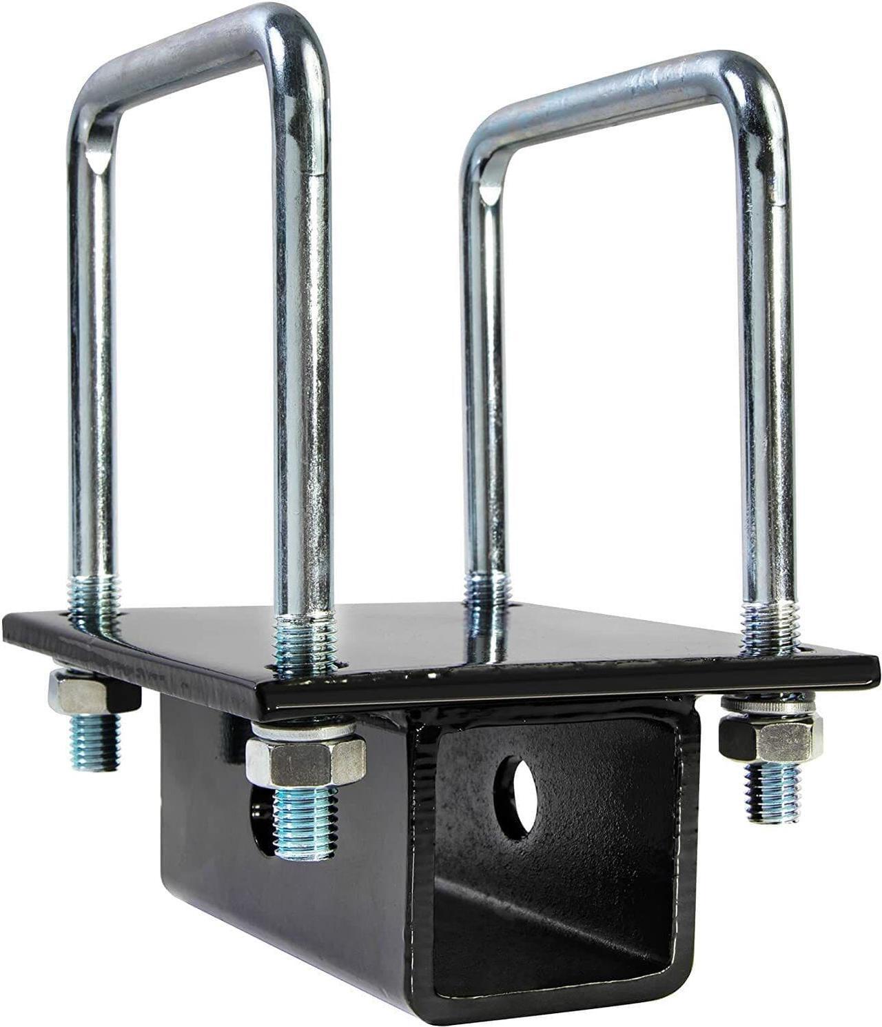 Main image of RV Bumper 4 inch Square Receiver Adapter 2'' Hitch Mount Bike Rack Cargo Carrier