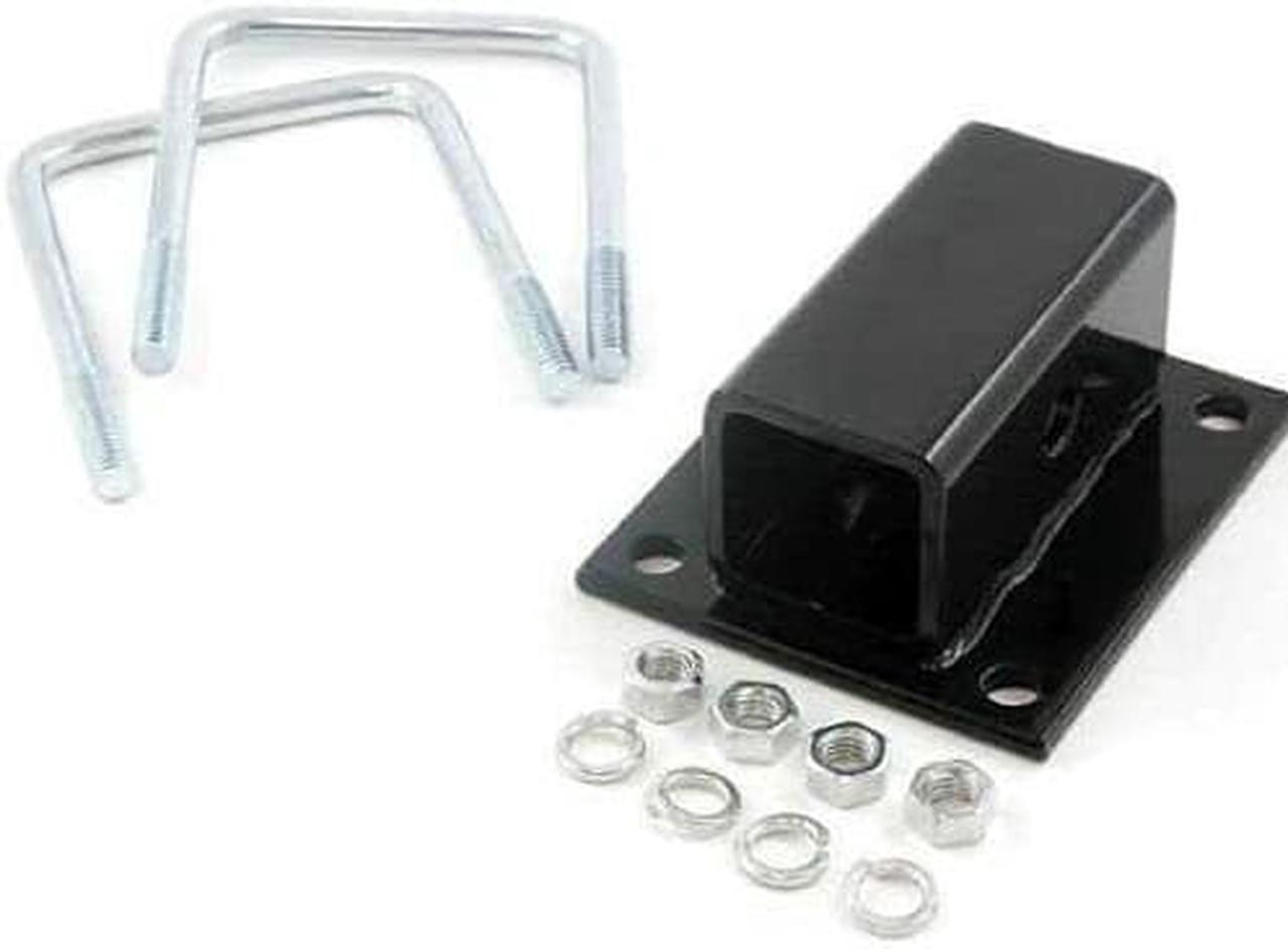 Alt view image 3 of 6 - RV Bumper 4 inch Square Receiver Adapter 2'' Hitch Mount Bike Rack Cargo Carrier