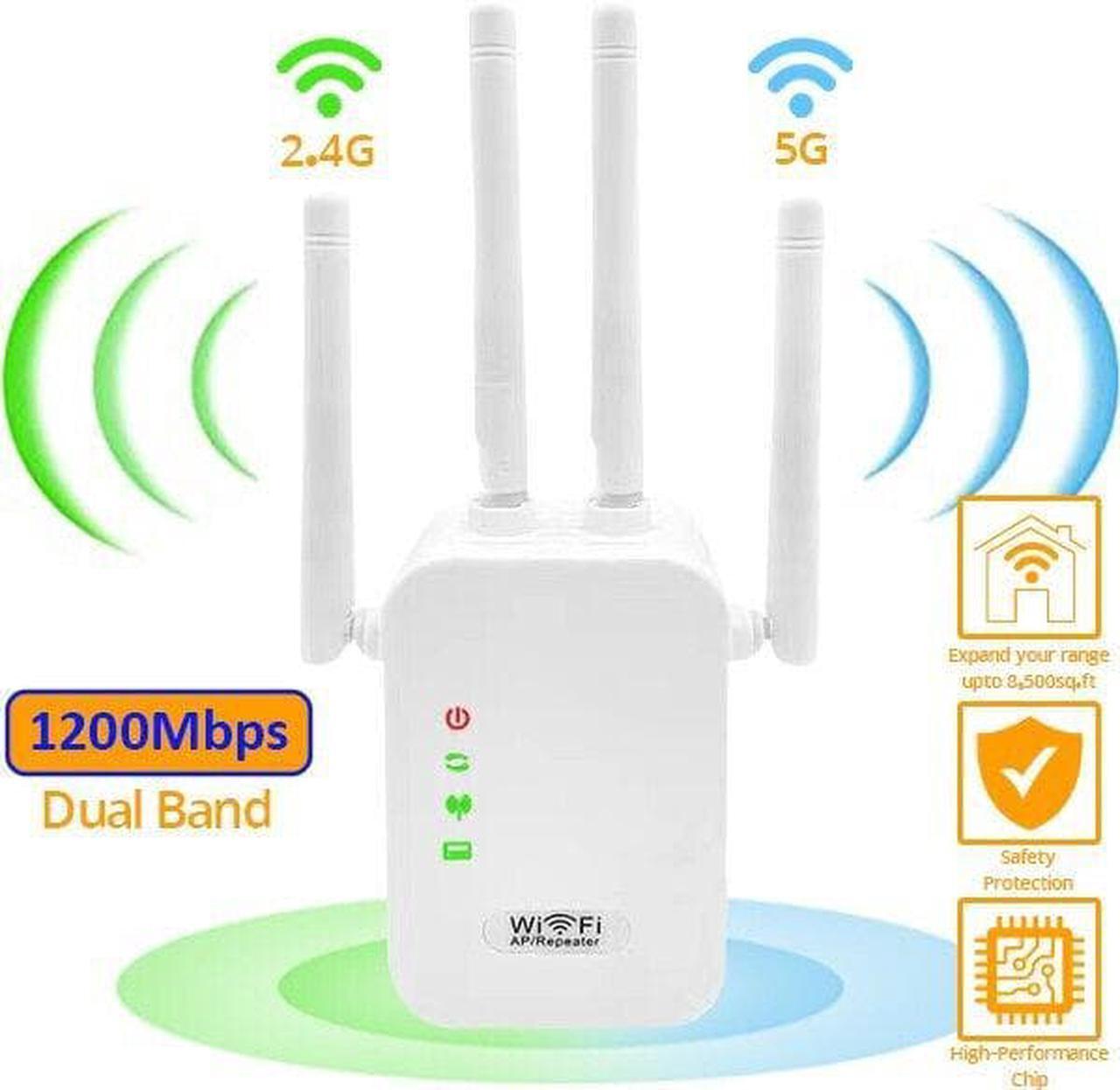 Main image of Repeater Wifi Extender Range Wireless Signal Amplifier Router Dual Band 1200Mbps