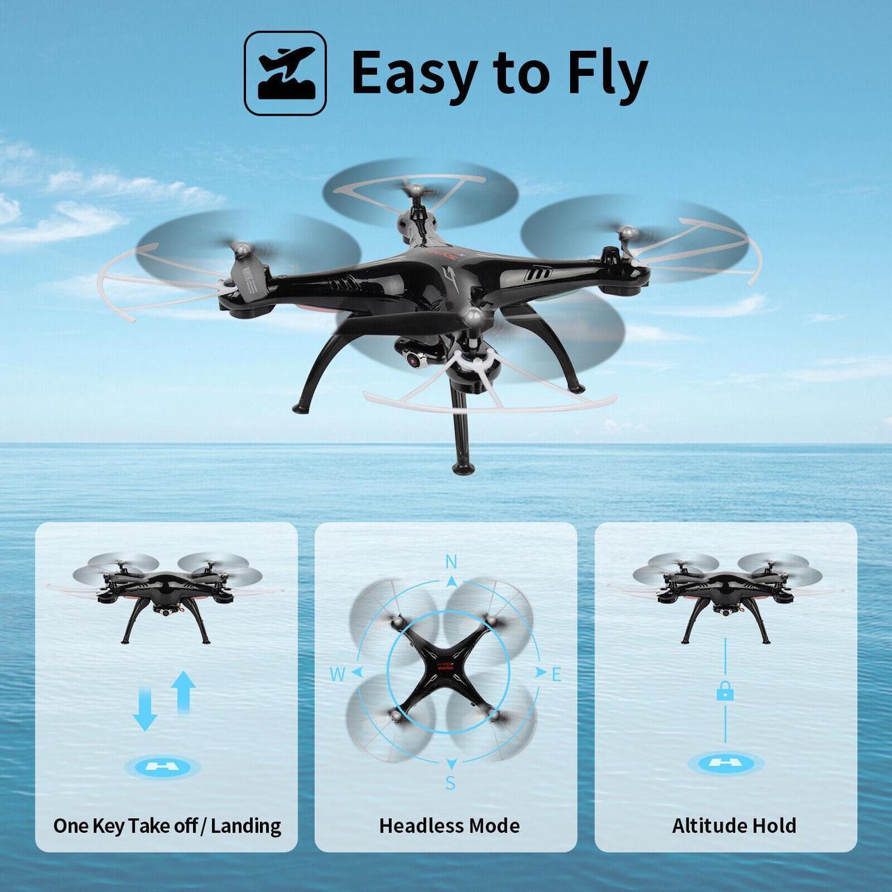 Alt view image 2 of 6 - X5SW RC Drone 4K HD Camera WIFI FPV Drone Camera RC Quadcopter with Battery