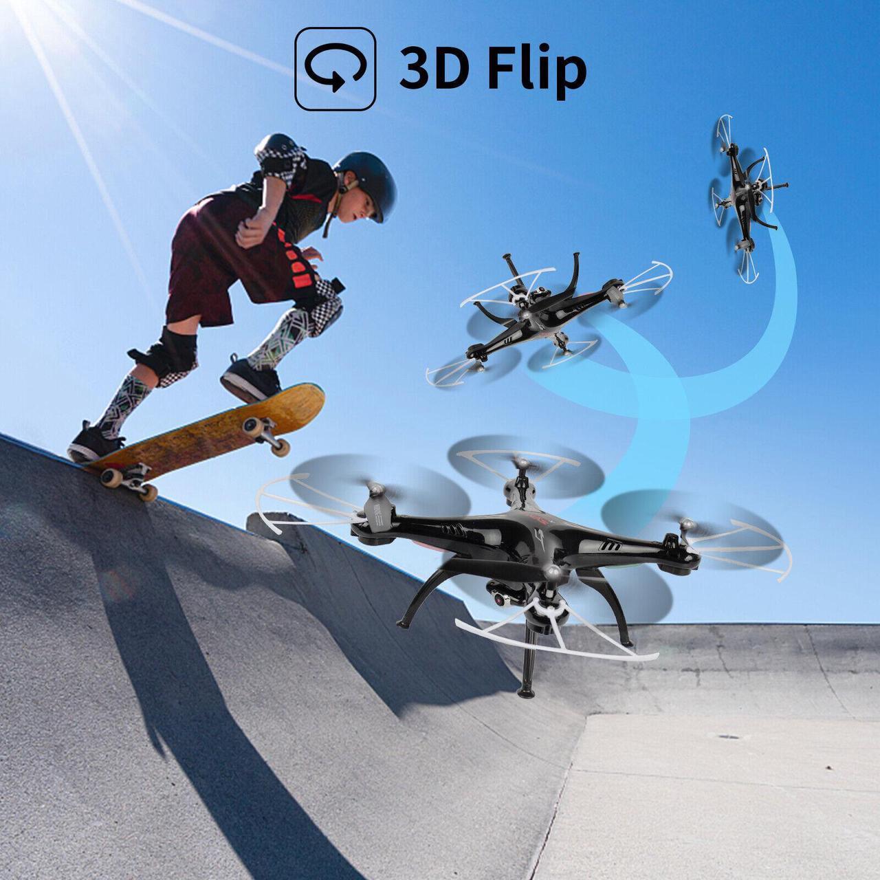 Alt view image 4 of 6 - X5SW RC Drone 4K HD Camera WIFI FPV Drone Camera RC Quadcopter with Battery