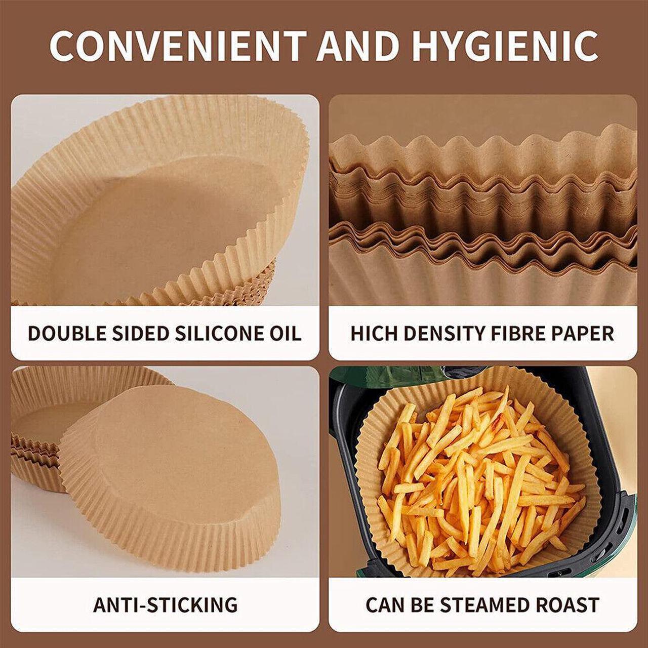 Alt view image 6 of 6 - 50PCS Air Fryer Disposable Paper Round Non-Stick Oil Proof Baking Paper Liner