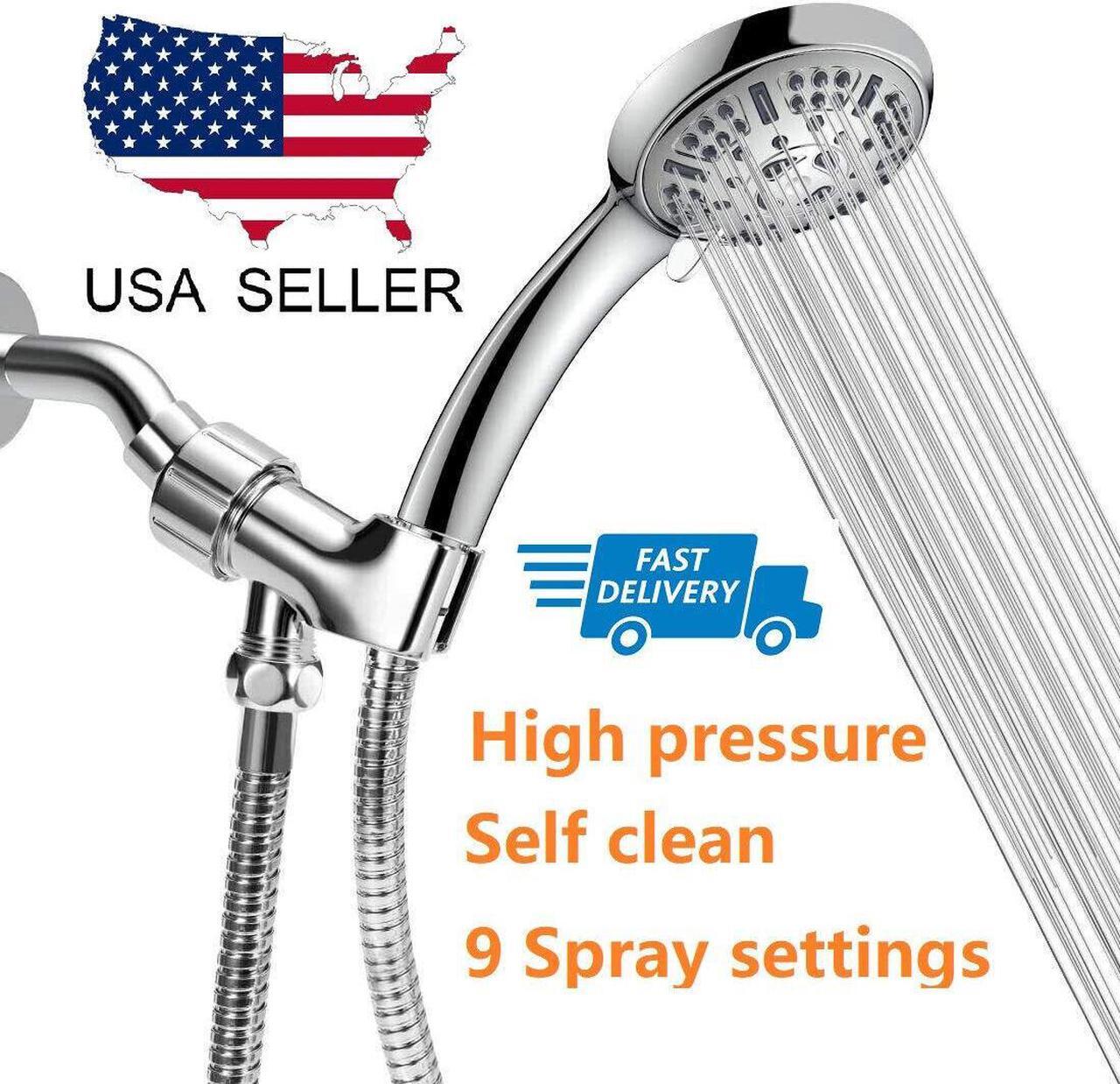 Main image of WASSA Handheld Shower Head Set With Hose High Pressure 9 Functions Bathroom