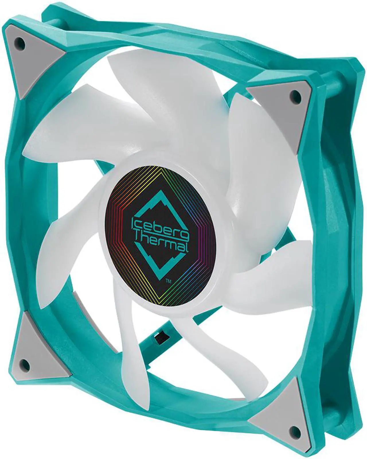 Alt view image 3 of 6 - Iceberg Thermal IceGALE ARGB 120mm PWM Case Fan (Teal)
