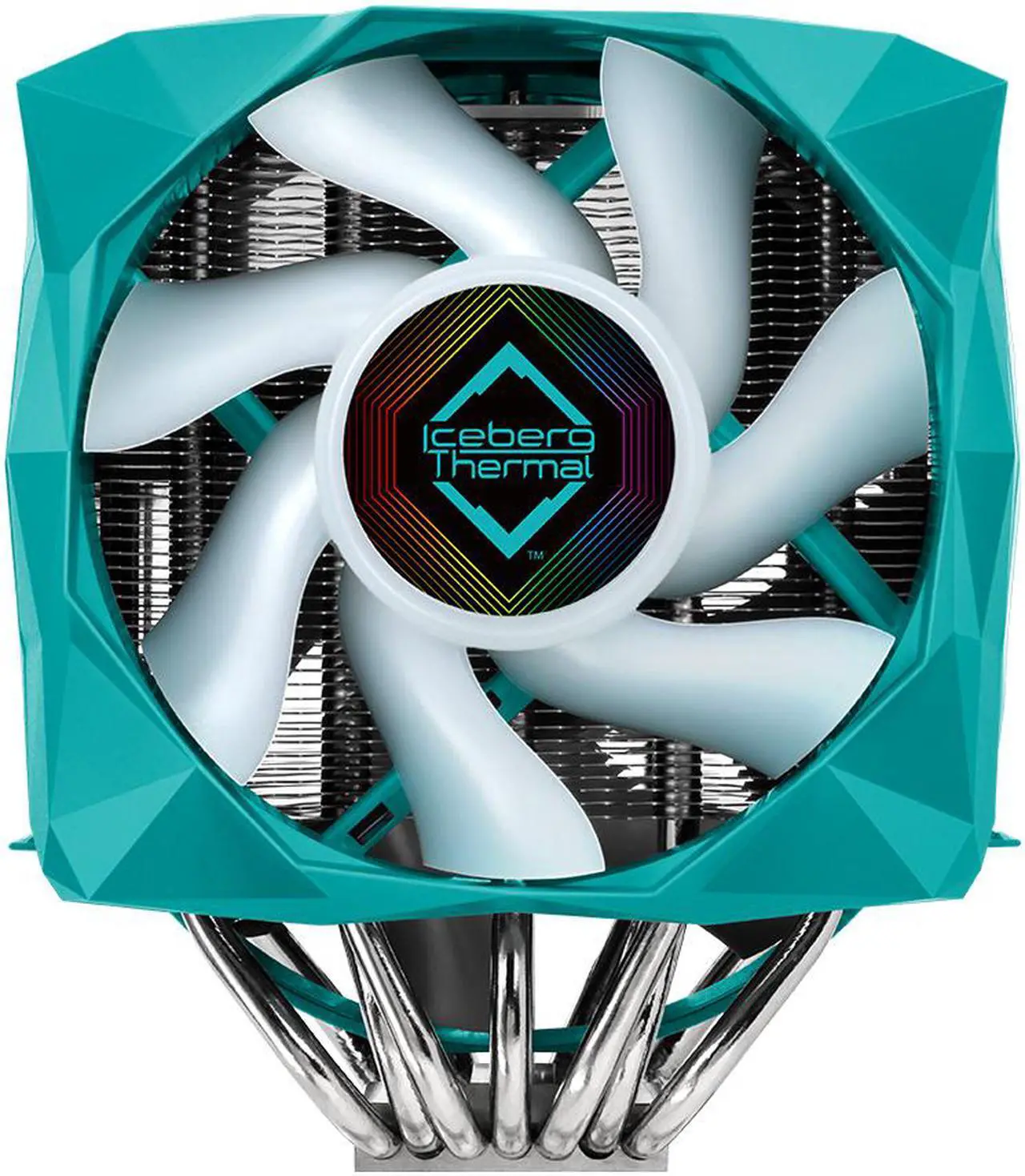 Alt view image 3 of 7 - Iceberg Thermal IceSLEET X7 Dual Intel & AMD Cooler 7 Heat Pipe Nickel Plating ARGB Dual Tower LGA 1700 AM5 Compatible