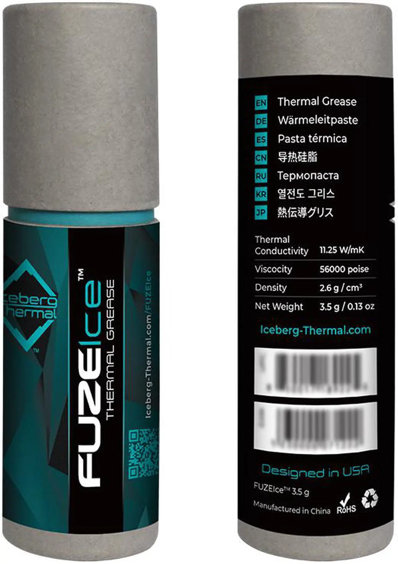 Alt view image 5 of 5 - Iceberg Thermal FUZEIce Thermal Paste Heatsink Compound CPU GPU Grease (3.5g)