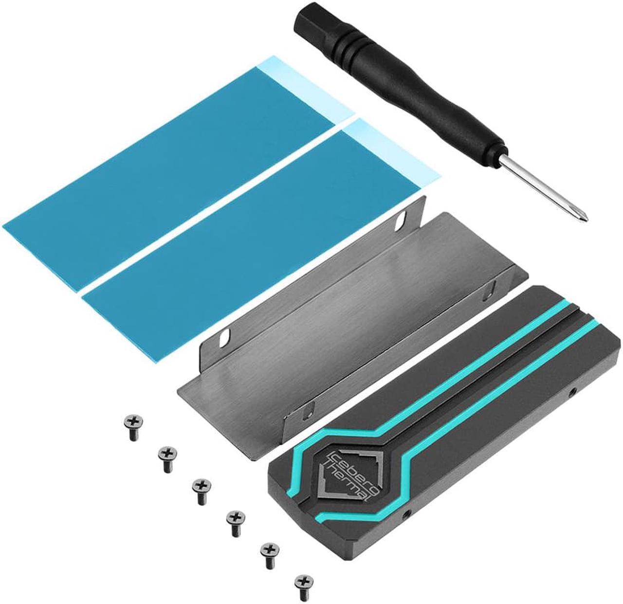 Alt view image 5 of 6 - Iceberg Thermal IceFLOE M.2 2280 SSD Heatsink NVME Double-Sided PS5 Compatible