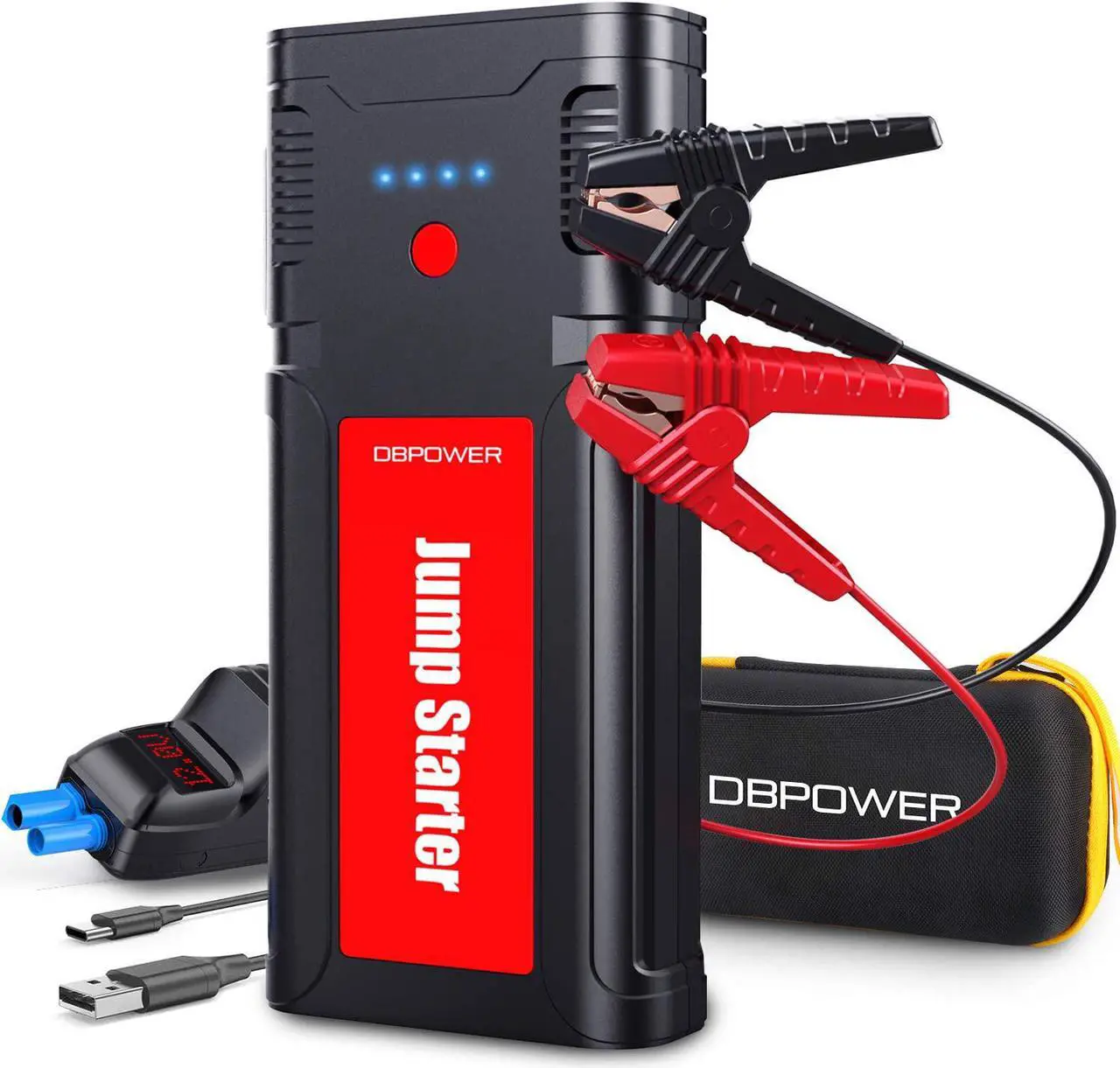 Main image of DBPOWER Car Battery Jump Starter 2500A 21800mAh - for up to 8.0L Gasoline/6.5L Diesel Engines, Portable 12V Auto Battery Booster, Power Pack, Quick Charging