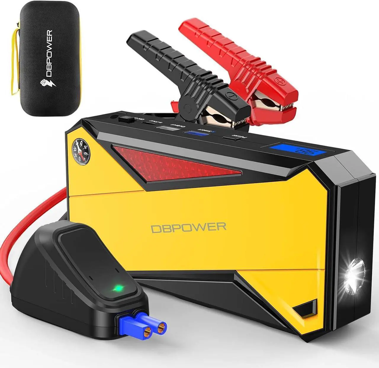 Main image of DBPOWER 800A 18000mAh Portable Car Jump Starter (up to 7.2L Gas, 5.5L Diesel Engine) Battery Booster with Smart Charging Port (Storage Temperature 95°F)
