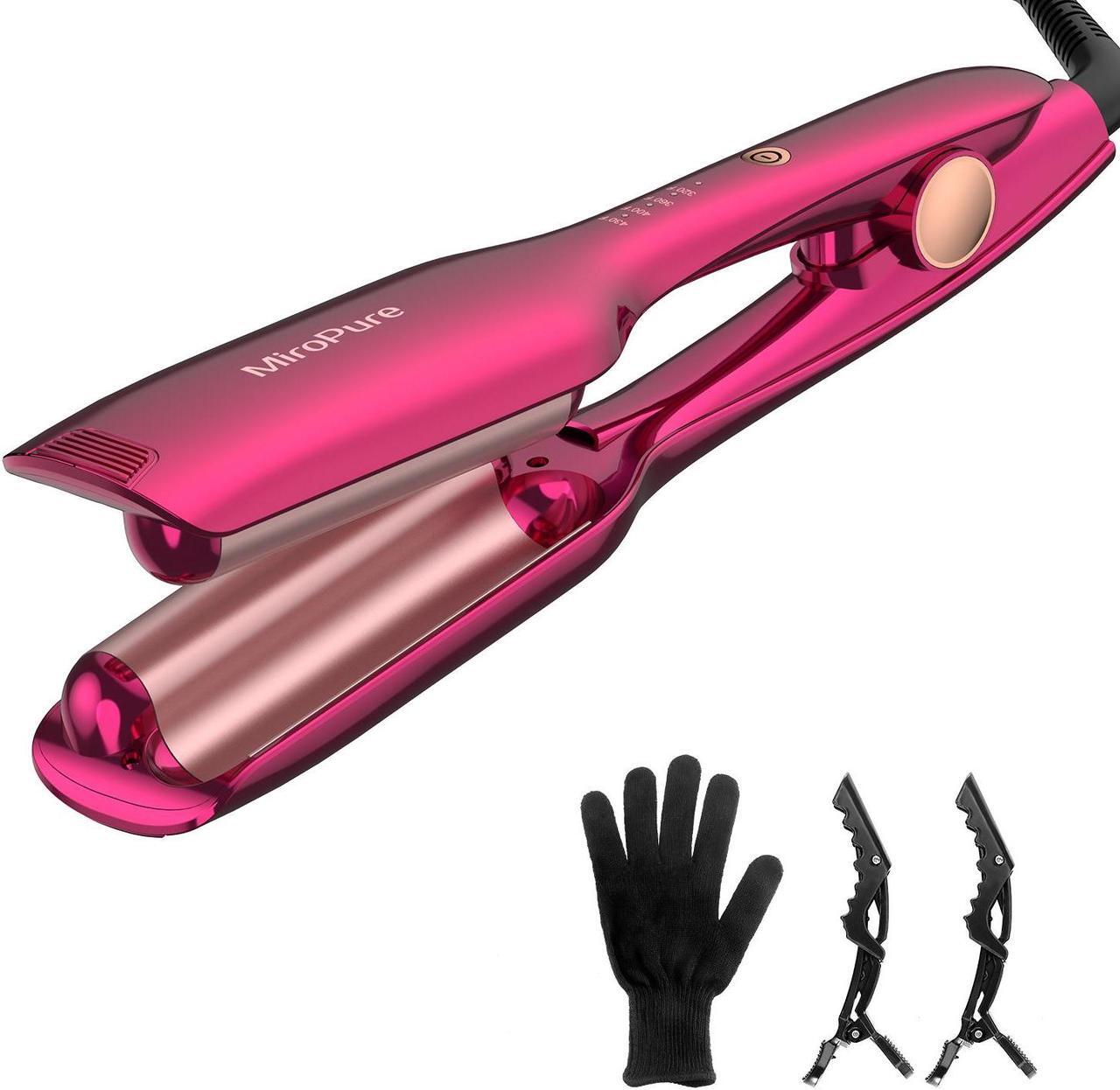 Main image of MiroPure Hair Waver Iron Wand Hair Crimper Hair Waver Barrel Curling Iron 1 Inch PTC Heater Auto Shut-Off Adjustable Easy Shap Long Lasting Heat 320 - 430  Dual Voltage