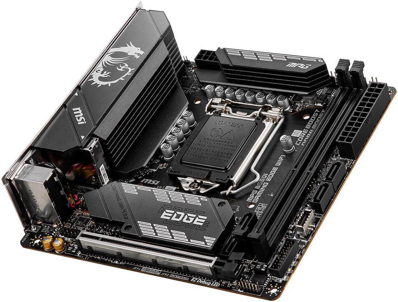 Alt view image 3 of 9 - MSI MPG B560I GAMING EDGE WIFI LGA 1200 Mini ITX Intel Motherboard