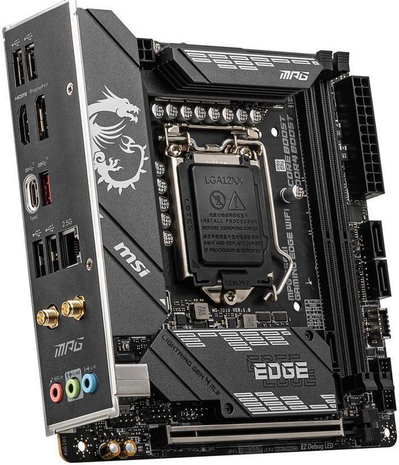 Alt view image 5 of 9 - MSI MPG B560I GAMING EDGE WIFI LGA 1200 Mini ITX Intel Motherboard