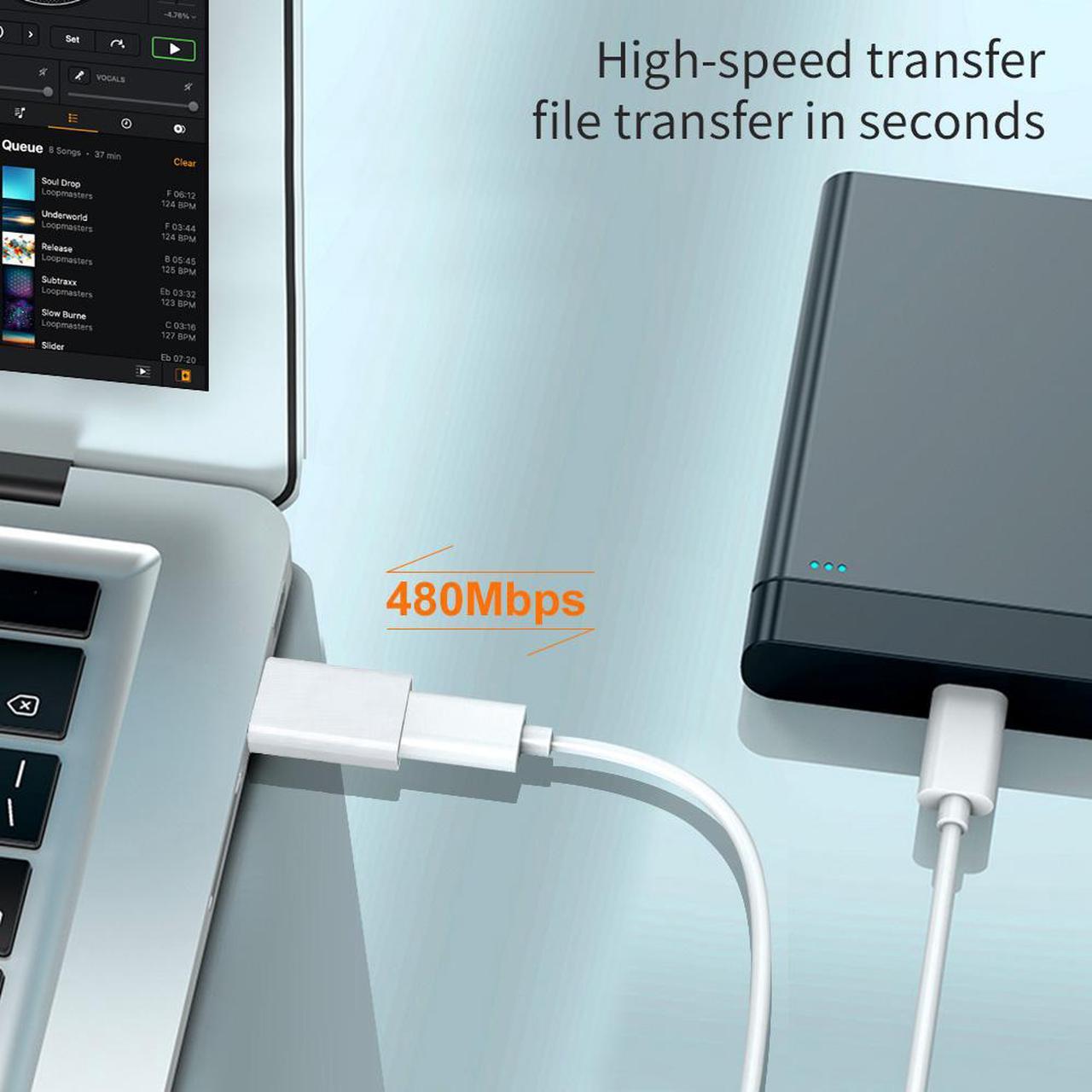 Alt view image 5 of 7 - USB C Female to USB Male Adapter Compatible with Apple MagSafe Charger(2 Pack),USB C to A Charger connecter Adapter Compatible Samsung Galaxy Note 10 S20 Plus S20+ Ultra,Google Pixel 4 3 2 XL