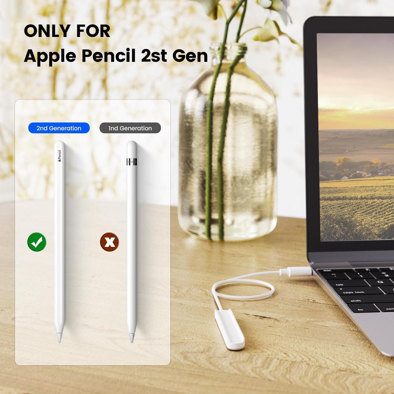 Alt view image 5 of 6 - MOSAG Stylus Pen Charging Cable Pencil Charger Compatible with Apple Pencil 2nd Generation Only Stylus Charging Cord Save Your Ipad Battery