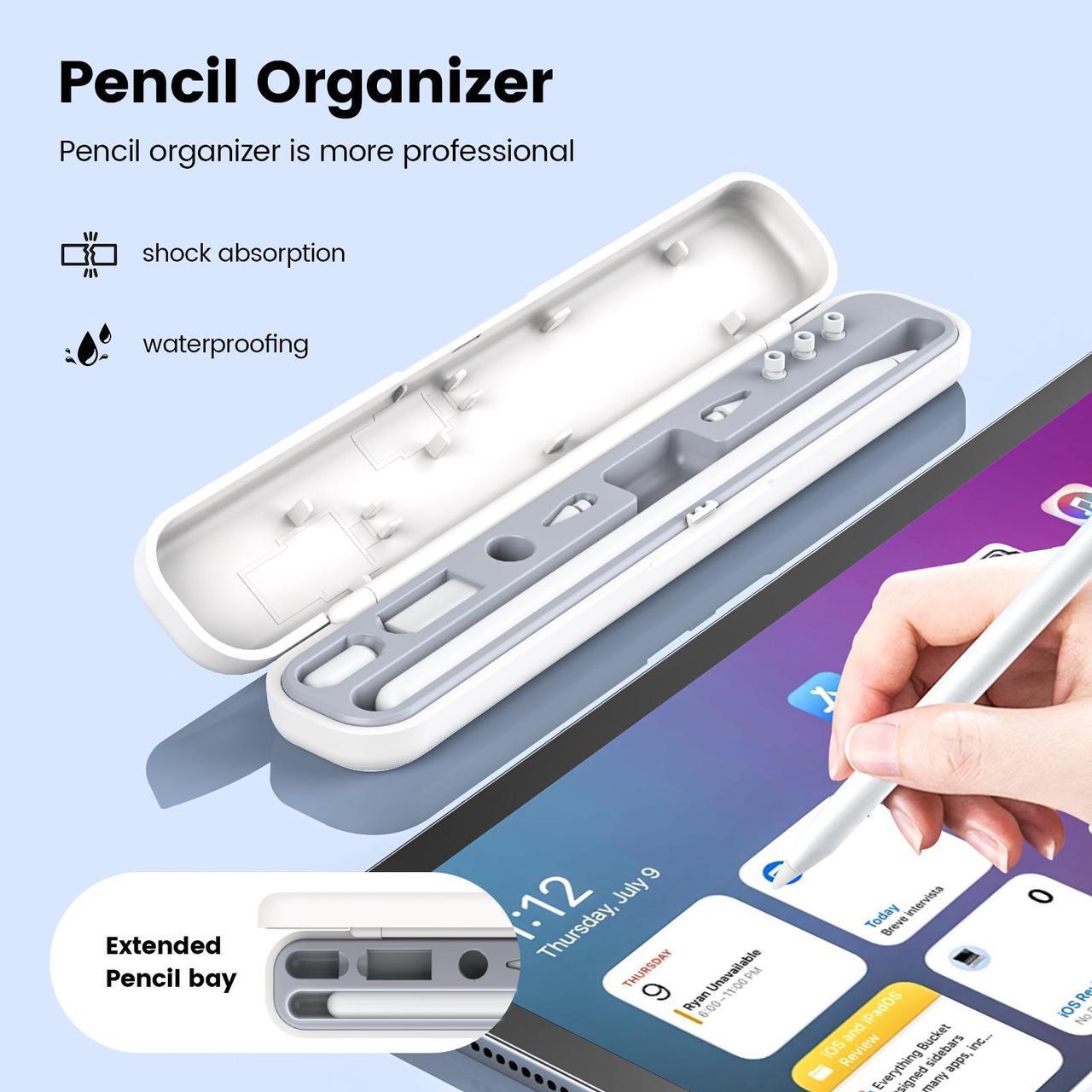Alt view image 4 of 6 - Carrying Pencil Case Storage Box with Lid for Apple Pencil 2nd Gen and 1st Generation Pen Protective Carrying Case Lightweight Compact Holder Hard Storage Box for iPad Pencil Holder Accessories