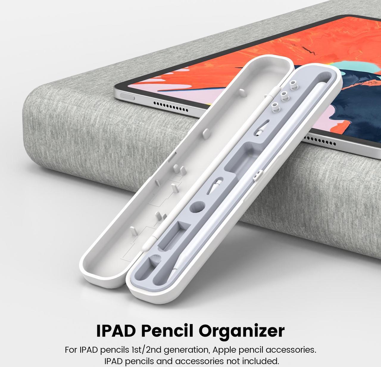 Alt view image 2 of 6 - Carrying Pencil Case Storage Box with Lid for Apple Pencil 2nd Gen and 1st Generation Pen Protective Carrying Case Lightweight Compact Holder Hard Storage Box for iPad Pencil Holder Accessories
