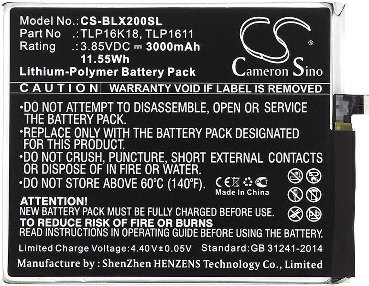 Alt view image 3 of 4 - Battery Replacement for BLU Life One X2 L0090 L0091UU TLP16G30 C766144300T TLP16K18 TLP1611