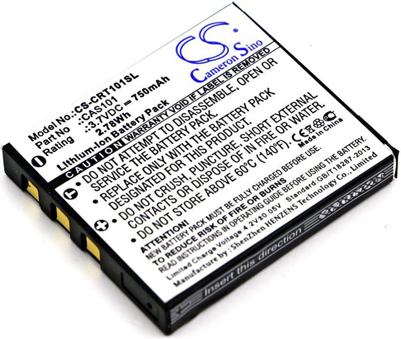 Main image of Battery for Creative Vado Pocket HD Video Cam VF0570 CAS101 CS-CRT101SL 750mAh