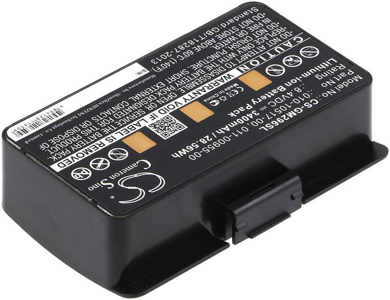 Alt view image 3 of 6 - extended 3400mah battery for garmin gpsmap 276c 296 376c 378 396 478 495 496