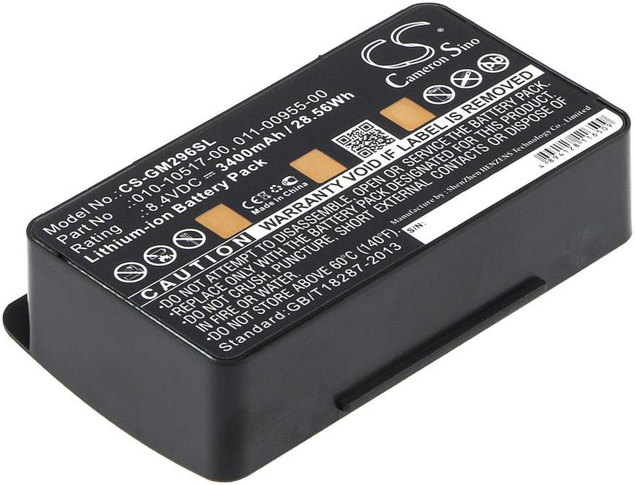 Alt view image 2 of 6 - extended 3400mah battery for garmin gpsmap 276c 296 376c 378 396 478 495 496