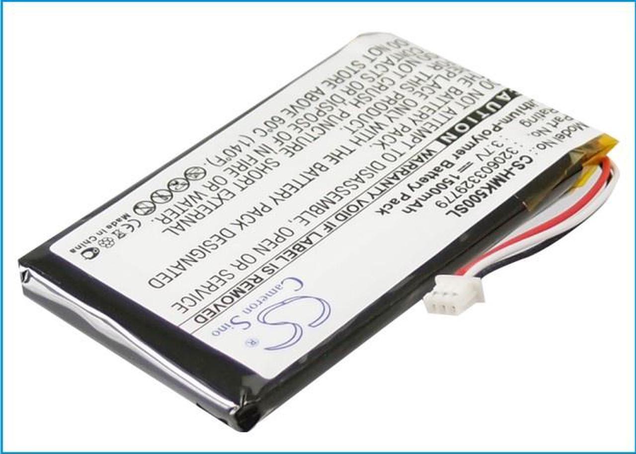 Alt view image 3 of 6 - Battery for Harmon Kardon 320603329779 GPS-500 GPS Navigator CS-HMK500SL 1500mA