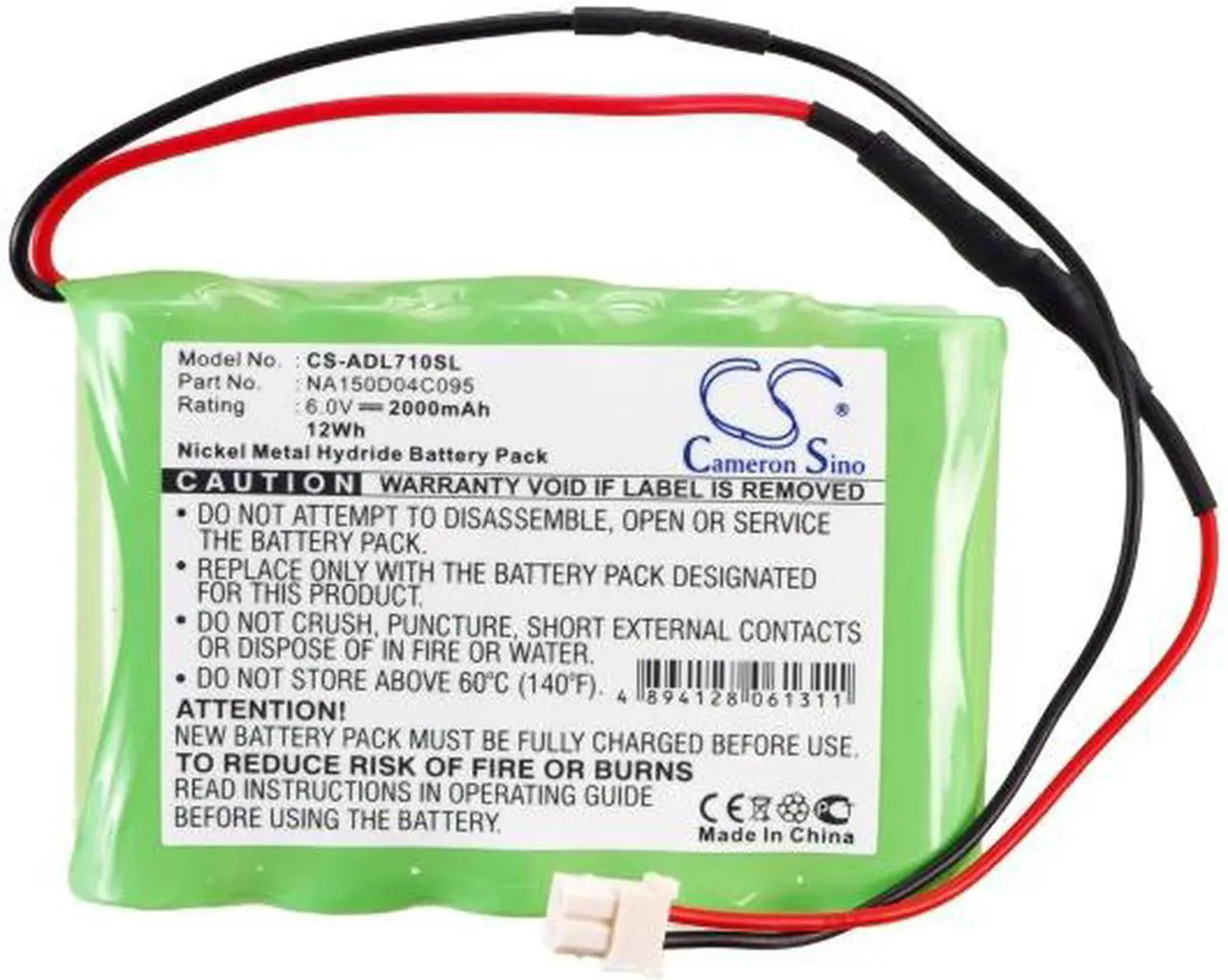Alt view image 5 of 5 - Battery GPS Snap On/Sun LS2000, UEI ADL7100, Ni-MH, 2000 mAh