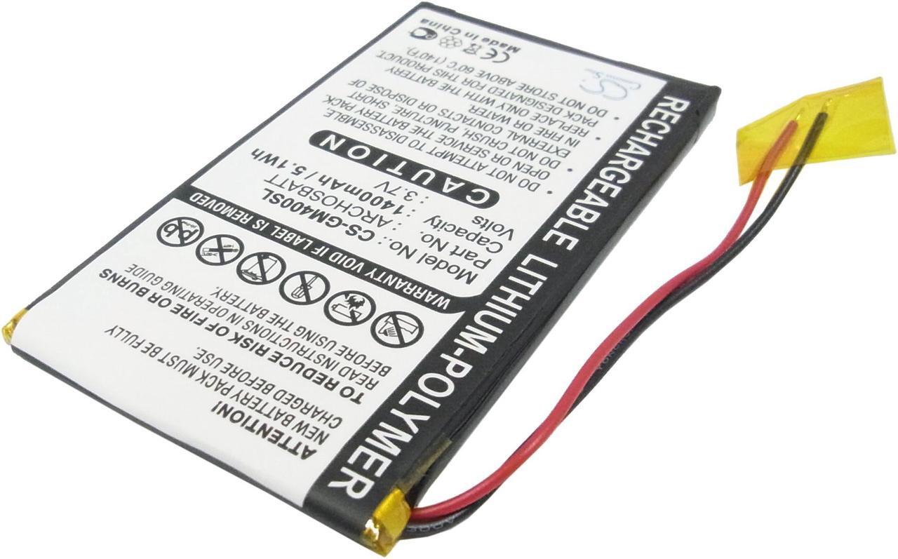 Alt view image 2 of 6 - Battery for Archos AV402E Gmini 400 402 402CC PocketDISH ARCHOSBATT MP3 1400mAh