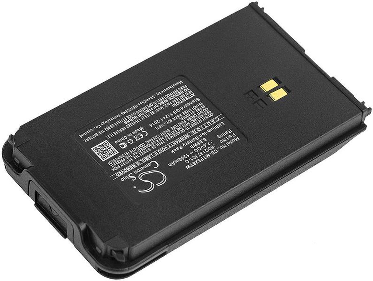 Alt view image 2 of 5 - Two-Way Radio Battery for Motorola 60Q137301-C Clarigo SMP-508 SMP-528 1200mAh