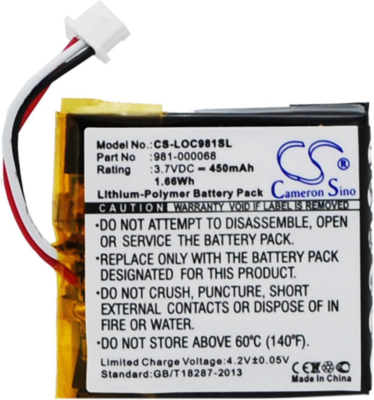 Alt view image 8 of 8 - 450mAh 981-000068 Battery for Logitech 981-000069, 981-000070, 981000084, 981-000104, LOG981000068 ClearChat PC