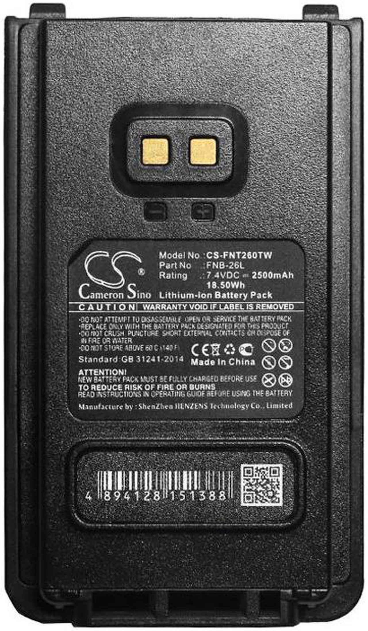 Alt view image 5 of 5 - Two-Way Radio Battery for YAESU FNB-26L FT-25R FT-65R FTA-250L 7.4V 2500mAh NEW