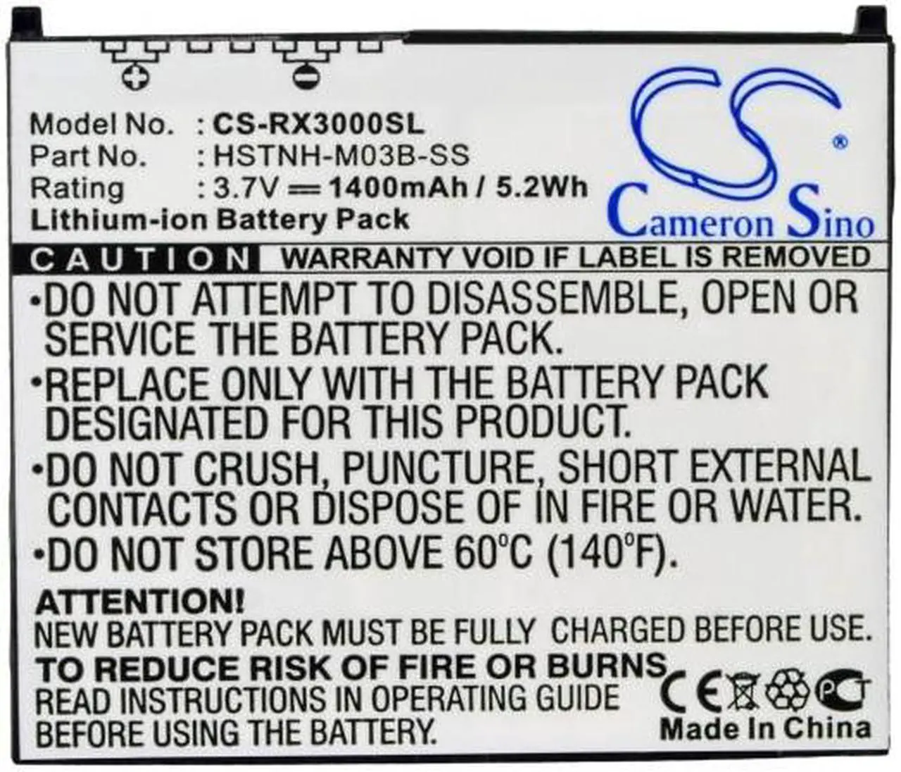 Alt view image 5 of 5 - Estry Battery Replacement for iPAQ hx2195 iPAQ hx2490 iPAQ hx2110 iPAQ rx3115 iPAQ hx2750 iPAQ rx3715 HSTNH-M03B-SL 360136-001 35H00042-00 367194-001 HSTNH-H03C-xx HSTNH-M03B-SS 364401-001