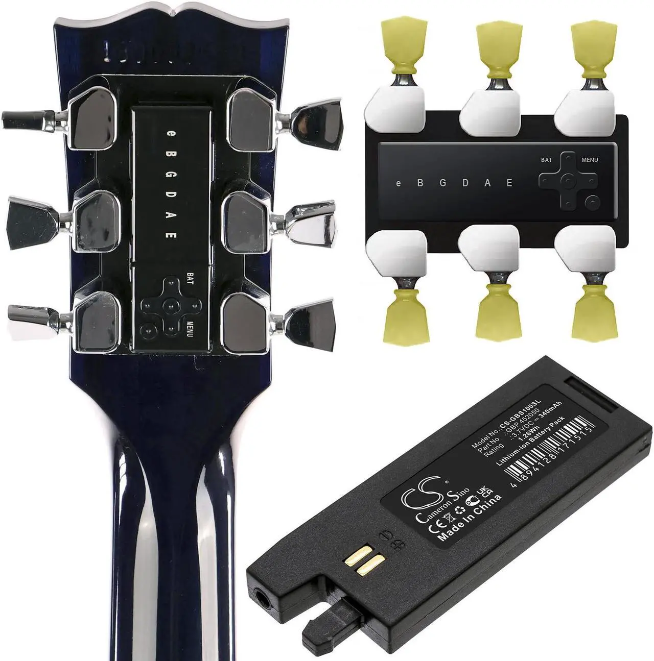 Alt view image 4 of 4 - Battery Replacement for Gibson minEtune Tronicaltune G-FORCE Auto-Tuner GForce Min-ETune-System Automatic Tun GBP 452050