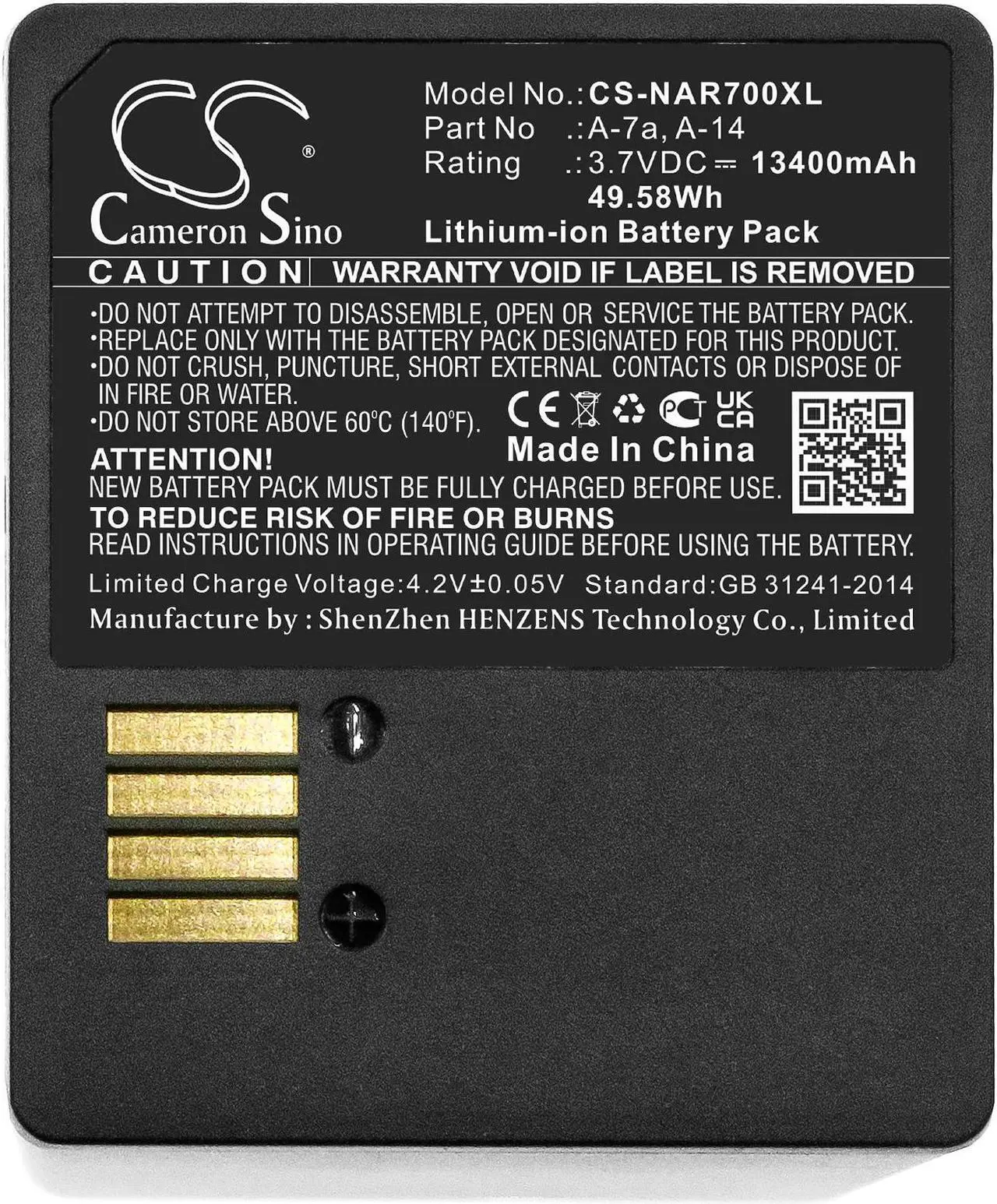 Alt view image 3 of 4 - Estry Battery Replacement for Arlo Pro 3 VMC5040 Arlo Pro 4XL VMA5400 VMA5410 VML2030 Go 2 Pro 5 S VMA5410-10000S FB1001 Pro 4 XL HDR Ultra 2 Pro 4 A-14 A-7a 308-50019-01