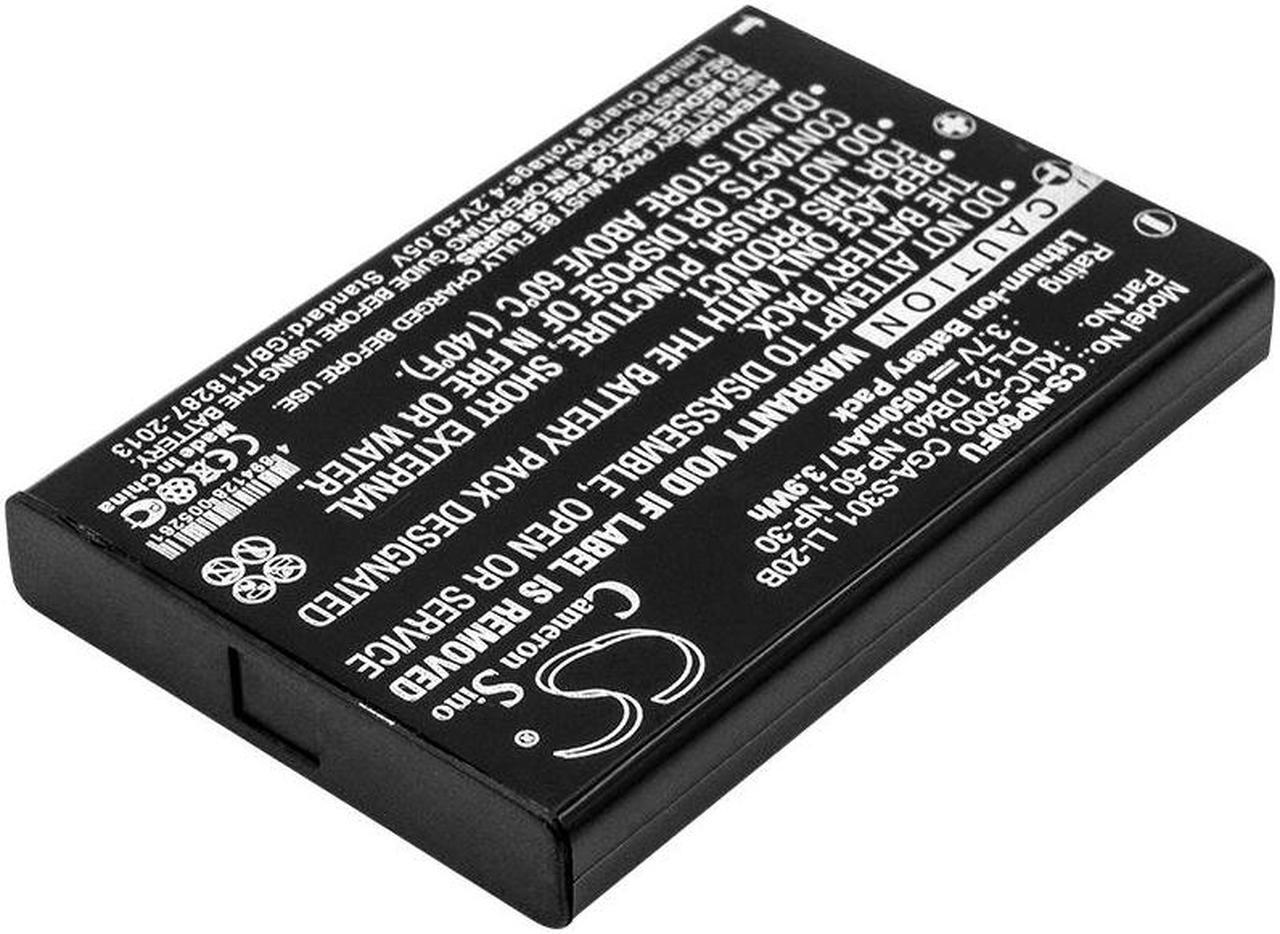 Alt view image 2 of 3 - Estry Battery Replacement for Praktica DVC 5.7 FHD DC-52 DVC-5.2-FHD DVC 7.1Z M8 DC52 HD11.0i HD 11.0i DVC 6.1 DVC 5.1 HDMI DVC 5.2 FHD M-8 i-8 i8