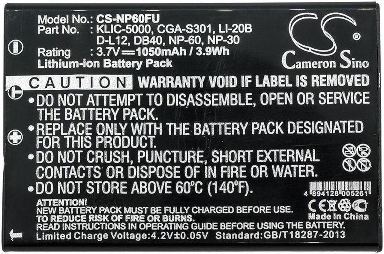 Alt view image 3 of 3 - Estry Battery Replacement for Praktica DVC 5.7 FHD DC-52 DVC-5.2-FHD DVC 7.1Z M8 DC52 HD11.0i HD 11.0i DVC 6.1 DVC 5.1 HDMI DVC 5.2 FHD M-8 i-8 i8